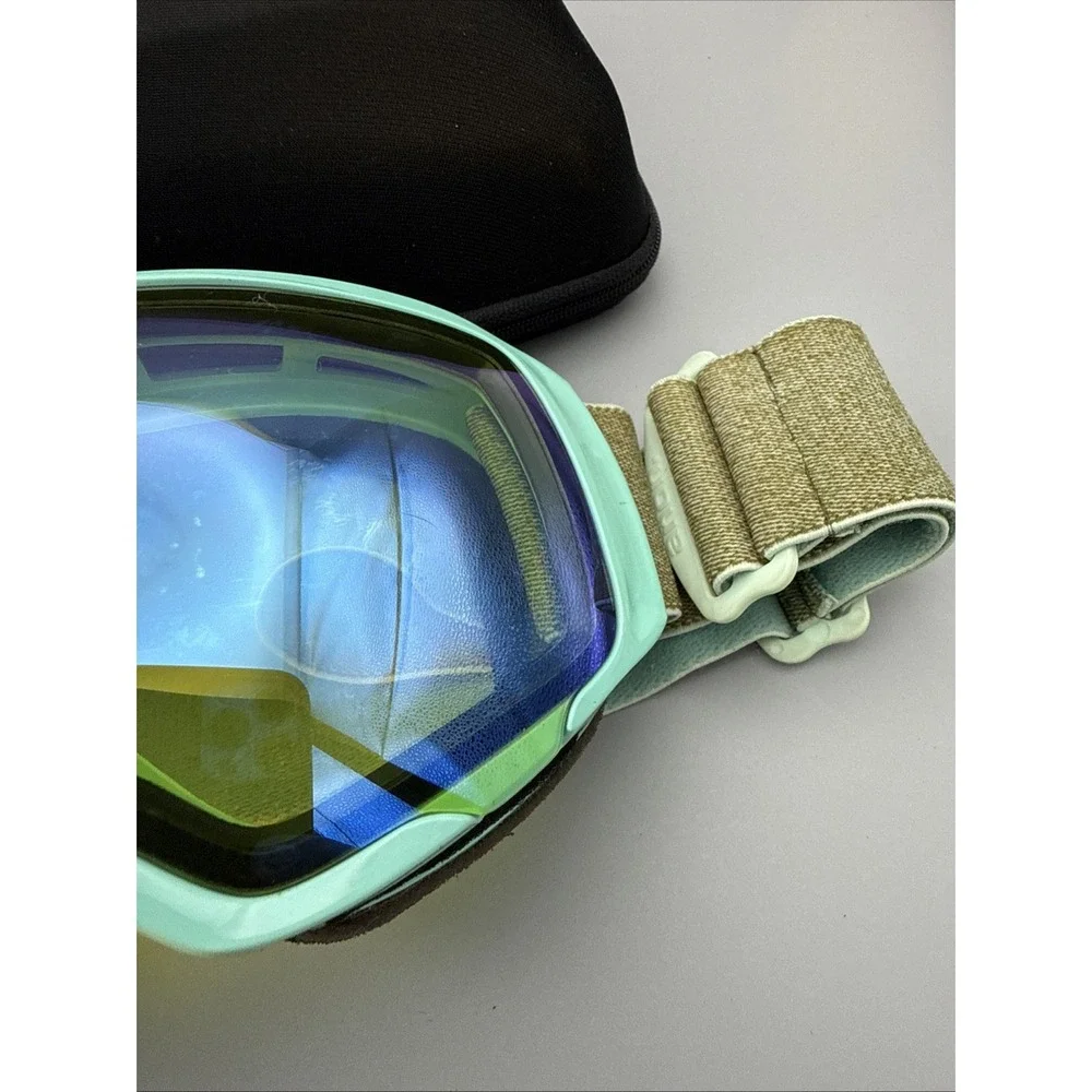 ANON Authentic Ski Snowboard Goggles Teal Blue/Black & Tan & Hard Black Case